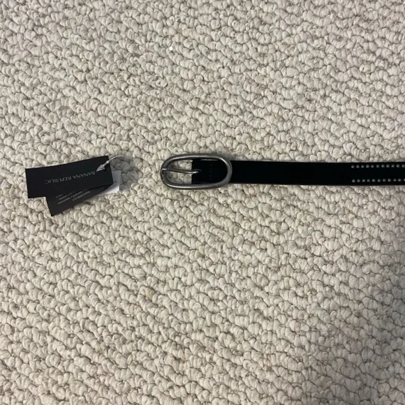 NWT Banana Republic Black Studded Suede Belt - Size S - Picture 5 of 14